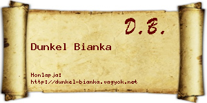 Dunkel Bianka névjegykártya
